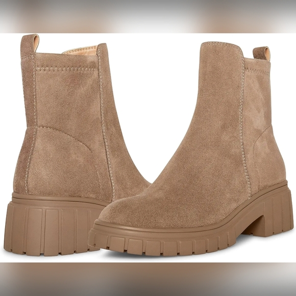 Blondo Shoes - Blondo Prestly Waterproof Bootie Taupe Size 8.5 Side Zip Grey Tan